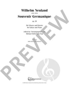 Souvenir Germanique op. 29 von Wilhelm Neuland 