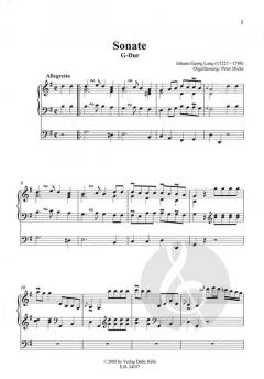 Sonata für Orgel von Johann Georg Lang im Alle Noten Shop kaufen (Partitur)