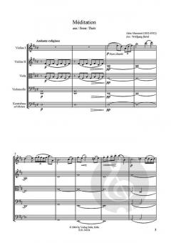 Méditation aus Thais (Der musikalische Salon Vol. 21) von Jules Massenet für Streichquartett und Kontrabass ad lib. im Alle Noten Shop kaufen