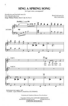 Sing A Spring Song (Felix Mendelssohn Bartholdy) 