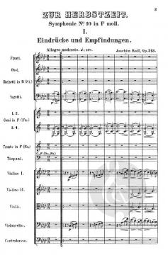 Zur Herbstzeit Symphonie No. 10 von Joachim Raff 