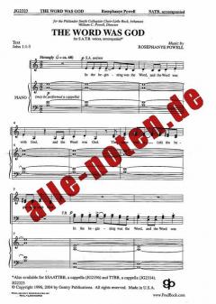 The Word Was God von Rosephanye Powell (Download) 