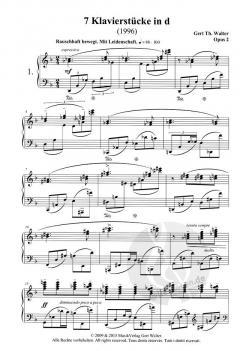 7 Klavierstücke in d op.2 von Gert Walter im Alle Noten Shop kaufen