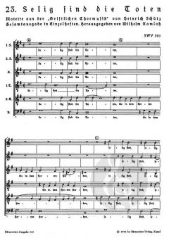 Selig sind die Toten SWV 391 (Heinrich Schütz) 