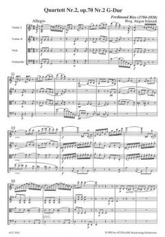 Quartett G-Dur Op. 70/2 von Franz Ries 
