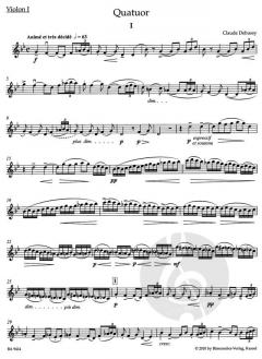 Streichquartett op. 10 von Claude Debussy im Alle Noten Shop kaufen (Stimmensatz)