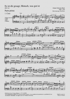 Es ist dir gesagt, Mensch, was gut ist von Johann Sebastian Bach (Download) 