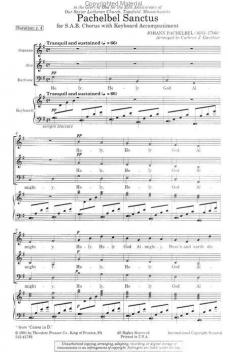 Pachelbel Sanctus (Johann Pachelbel) 