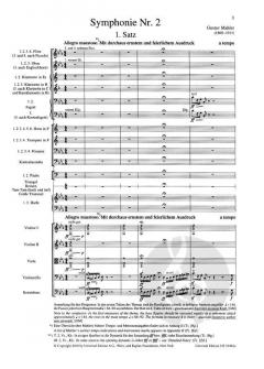 Symphonie Nr. 2 (Partitur und Textband) von Gustav Mahler 