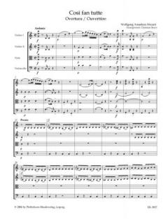 Così fan tutte, Ouvertüre KV 588 arrangiert für Streichquartett von Wolfgang Amadeus Mozart im Alle Noten Shop kaufen