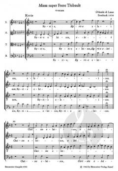 Missa super Frere Thibault von Orlando di Lasso (Download) 