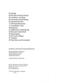 Klezmer Musicale von Maria-Anna Brucker für Cello mit opt. Bass (+CD) im Alle Noten Shop kaufen