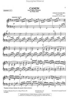 Canon over a Basso Ostinato von Johann Pachelbel für Klavier im Alle Noten Shop kaufen