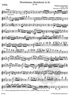 Divertimento in Es KV 563 von Wolfgang Amadeus Mozart für Violine, Viola und Violoncello im Alle Noten Shop kaufen