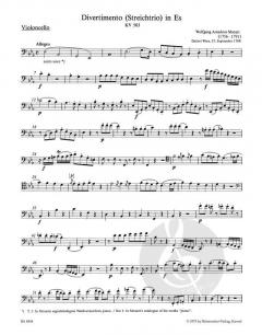 Divertimento Es-Dur KV 563 von Wolfgang Amadeus Mozart (Download) 