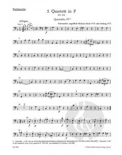 13 frühe Streichquartette Heft 2 von Wolfgang Amadeus Mozart (Download) 
