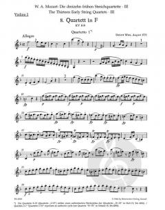 Die 13 frühen Streichquartette 3 von Wolfgang Amadeus Mozart im Alle Noten Shop kaufen (Stimmensatz)
