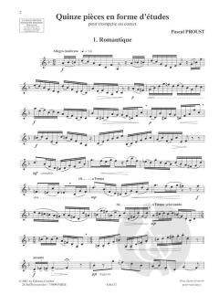 15 Pieces en forme d'etudes von Pascal Proust 