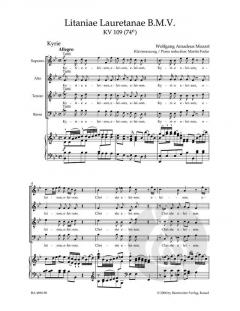 Litaniae Lauretanae KV 109 (74e) (W.A. Mozart) 