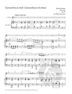 Concertino in A Minor op. 12 von René Ortmans 