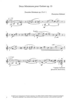 Deux miniatures pour gitarre von Florentine Mulsant 