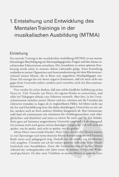 Mentales Training in der musikalischen Ausbildung 