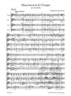 Missa brevis KV 194 (186h) (W.A. Mozart) 