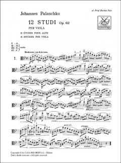 12 Studi per Viola op. 62 von Johannes Palaschko im Alle Noten Shop kaufen