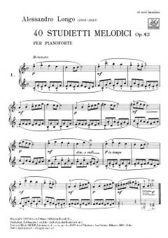 40 Studietti Melodici op.43 von Alessandro Longo 