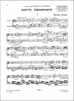 Duetto Concertante Alto et Basson (Michal Spisak) 