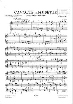 Gavotte et Musette von J.S. Bach 