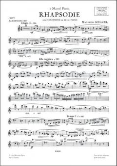 Rhapsodie Saxophone Et Piano von Manfred Kelkel 