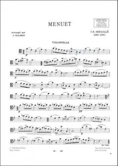 Menuet Violoncelle Et Piano (Salmon) von Jean-Baptiste Senaillé im Alle Noten Shop kaufen
