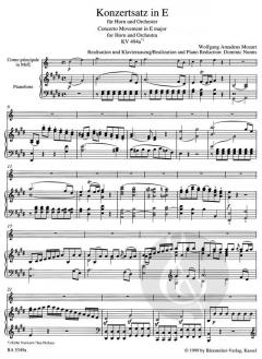 Konzertsatz für Horn und Orchester KV 494a von Wolfgang Amadeus Mozart im Alle Noten Shop kaufen