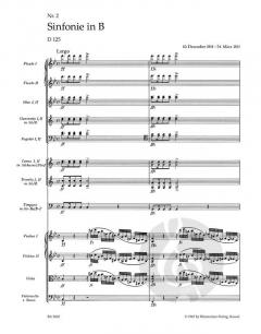 Sinfonie Nr. 2 D 125 von Franz Schubert 