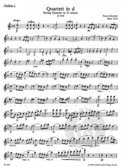 Streichquartett d-Moll D 810 von Franz Schubert (Download) 