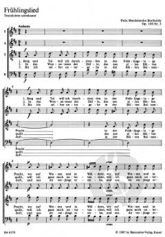 Weltliche Chormusik der Romantik 