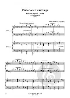 Variationen und Fuge über ein eigenes Thema von Hatto Ständer für zwei Klaviere (1946) im Alle Noten Shop kaufen