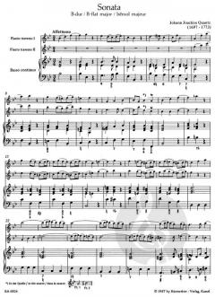 Triosonate für zwei Flöten und Basso continuo von Johann Joachim Quantz im Alle Noten Shop kaufen - BA6824