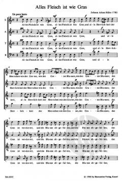 Chor-Arien, Motetten und Liedsätze von Johann Adam Hiller (Download) 