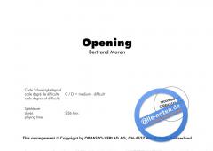 Opening von Bertrand Moren 