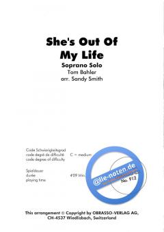 She's Out Of My Life von Tom Bahler 