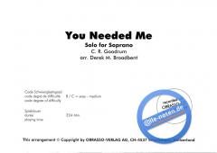 You Needed Me (Randy Goodrum) 