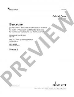 Berceuse D-Dur op. 16 von Gabriel Fauré 