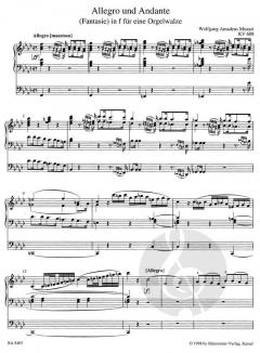Werke für Orgel von Wolfgang Amadeus Mozart im Alle Noten Shop kaufen