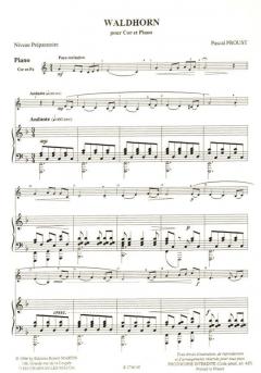 Waldhorn, fa ou mib von Pascal Proust für Horn und Klavier