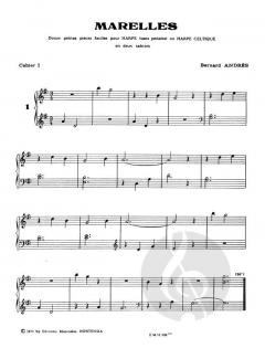 Marelles pour Harpe ou Harpe Celtique Vol.1 von Bernard Andres 