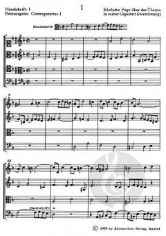 Die Kunst der Fuge BWV 1080 von Johann Sebastian Bach 