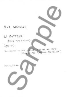 La Mattina (Second Piano Concerto) von Bent Sorensen 