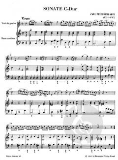 6 Sonaten Heft 2 von Carl Friedrich Abel für Viola da gamba (Violine, Flöte) und Basso continuo im Alle Noten Shop kaufen